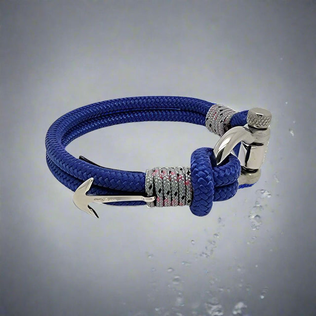 ADRIATICA Nautical Clasp & Anchor Bracelet Blue Grey