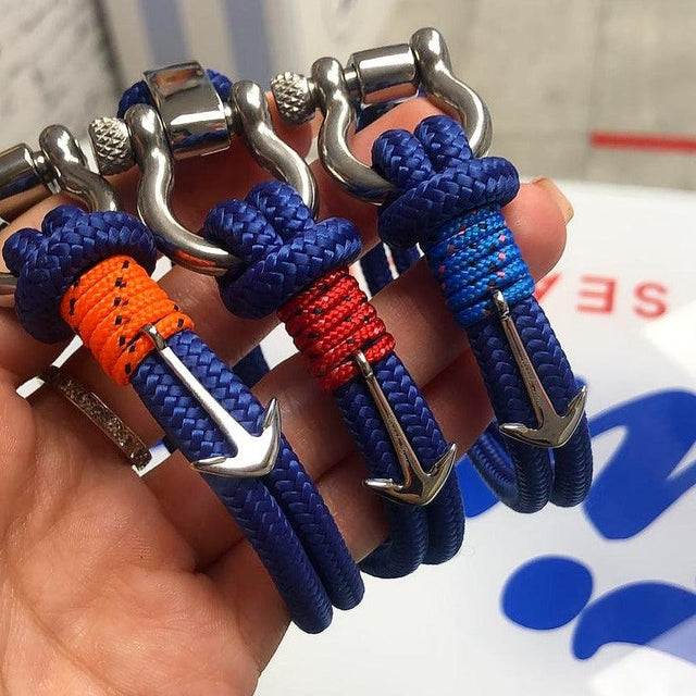 ADRIATICA Nautical Clasp & Anchor Bracelet Blue Red