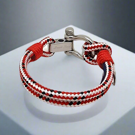 ADRIATICA Nautical Clasp & Anchor Bracelet Red Mix