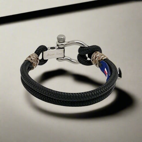 ADRIATICA Shackle & Anchor Bracelet Black Camo