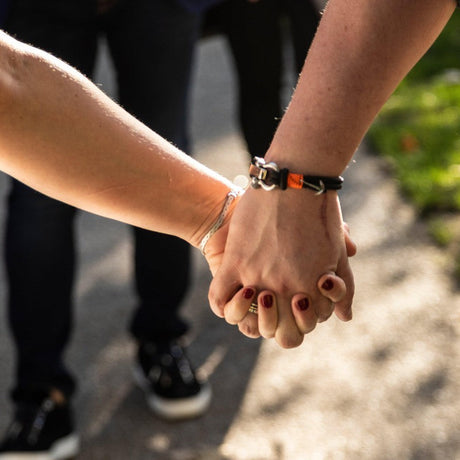 ADRIATICA Shackle & Anchor Bracelet Black Orange