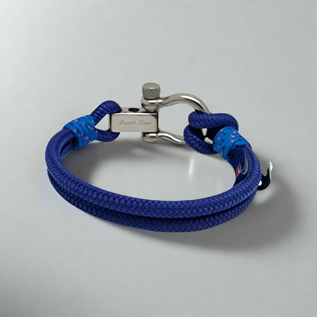 ADRIATICA Shackle & Anchor Bracelet Blue