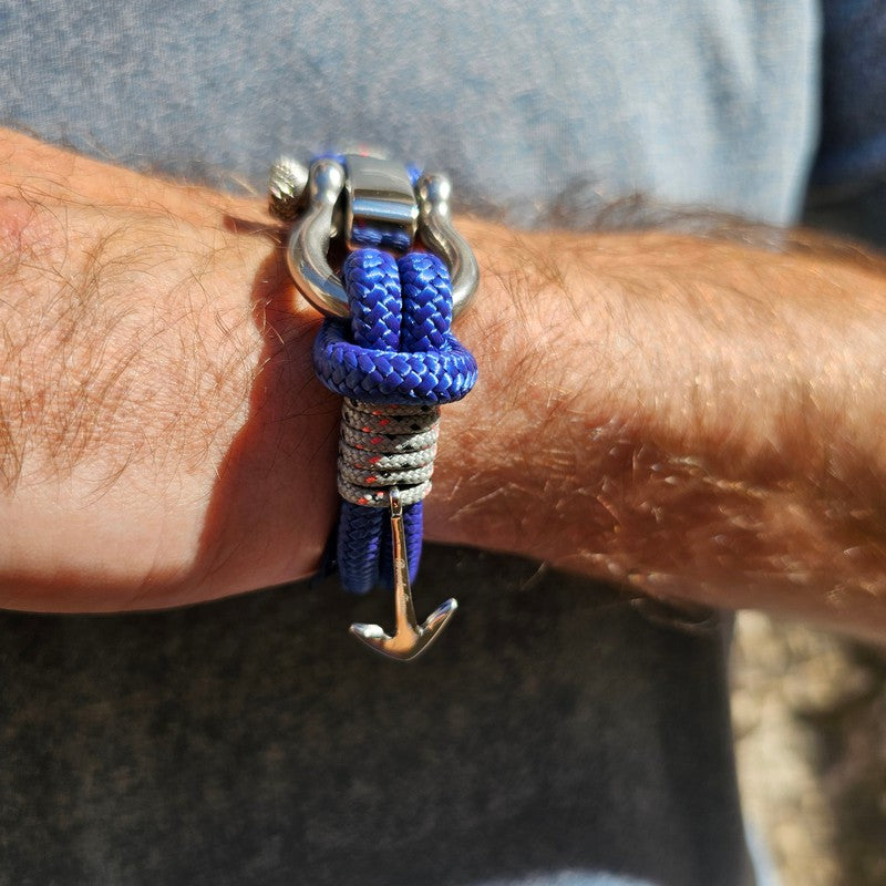 ADRIATICA Shackle & Anchor Bracelet Blue Grey