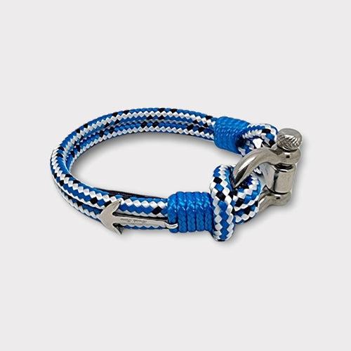 ADRIATICA Shackle & Anchor Bracelet Blue Mix