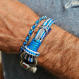 ADRIATICA Shackle & Anchor Bracelet Blue Mix