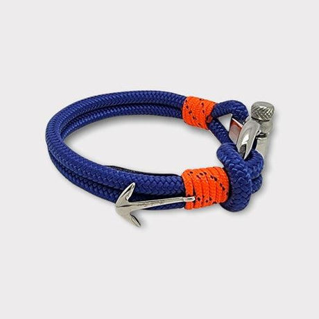 ADRIATICA Shackle & Anchor Bracelet Blue Orange