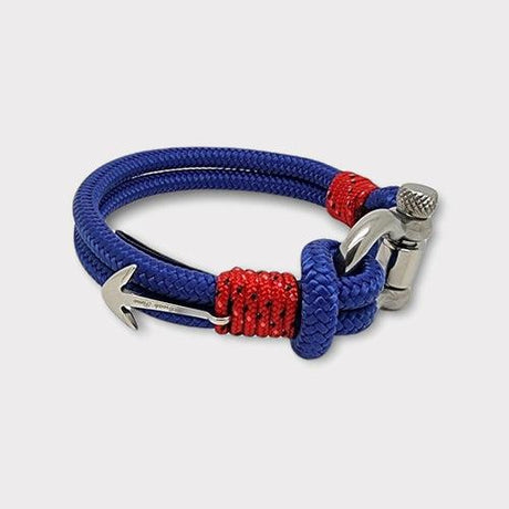 ADRIATICA Shackle & Anchor Bracelet Blue Red