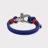 ADRIATICA Shackle & Anchor Bracelet Blue Red