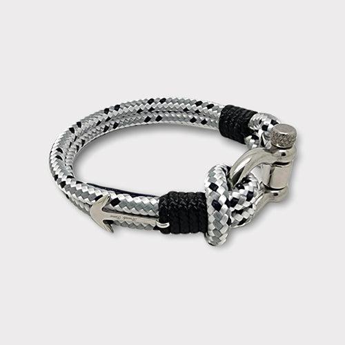 ADRIATICA Shackle & Anchor Bracelet Grey Mix