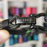 CAPTAIN 4mm Nautical Clasp Bracelet - Black