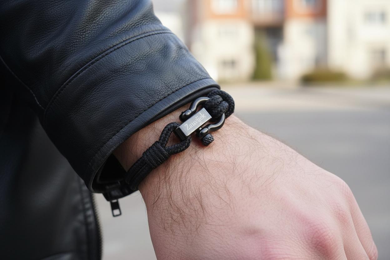 CAPTAIN Black Shackle Bracelet - Break Time Croatia
