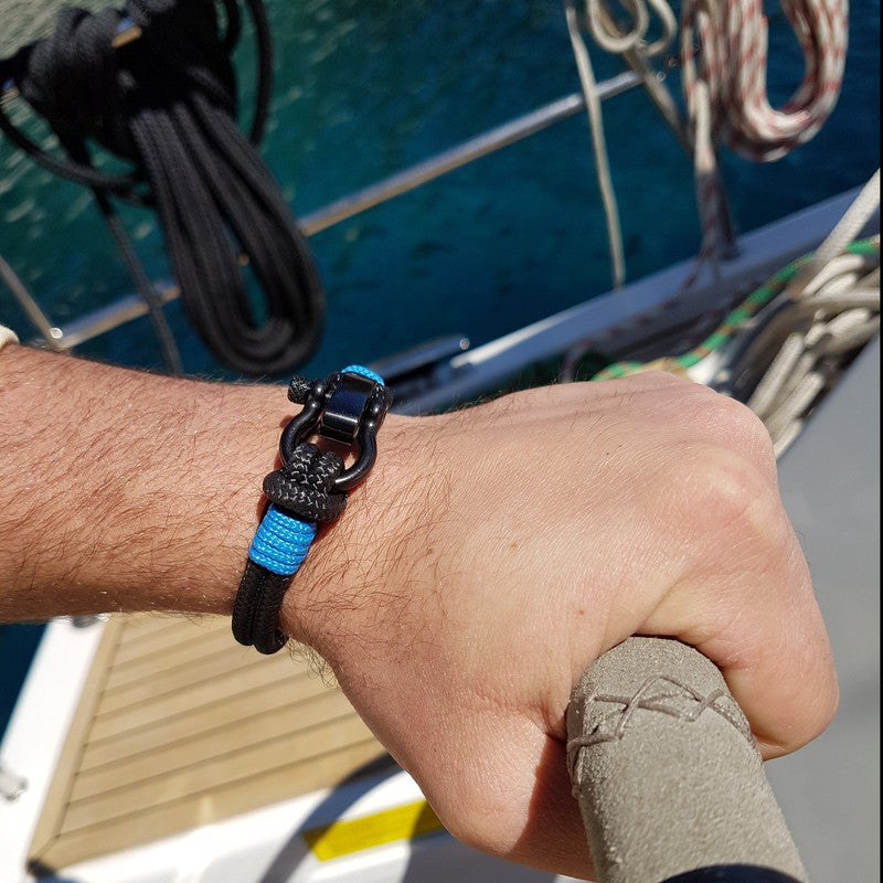 CAPTAIN 4mm Nautical Clasp Bracelet - Blue