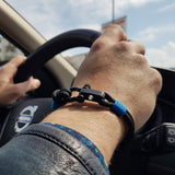 CAPTAIN 4mm Nautical Clasp Bracelet - Blue