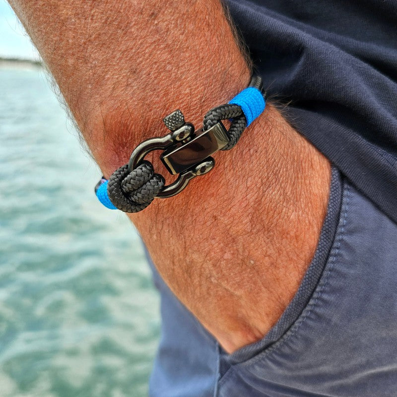CAPTAIN 4mm Nautical Clasp Bracelet - Blue