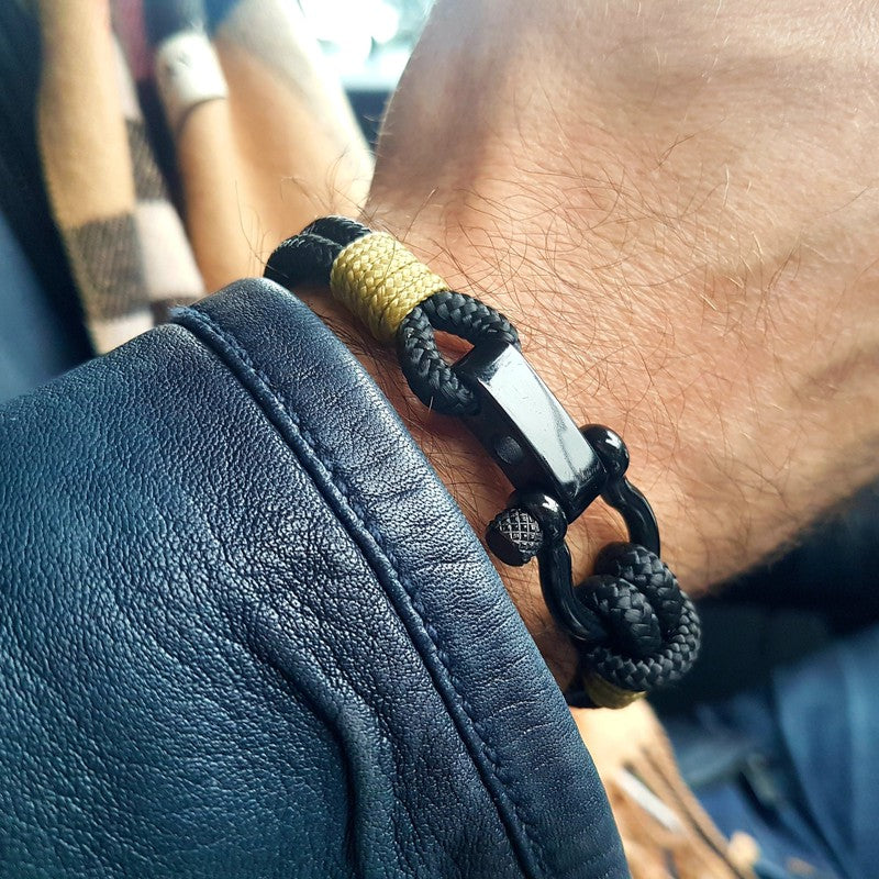 CAPTAIN 4mm Nautical Clasp Bracelet - Gold