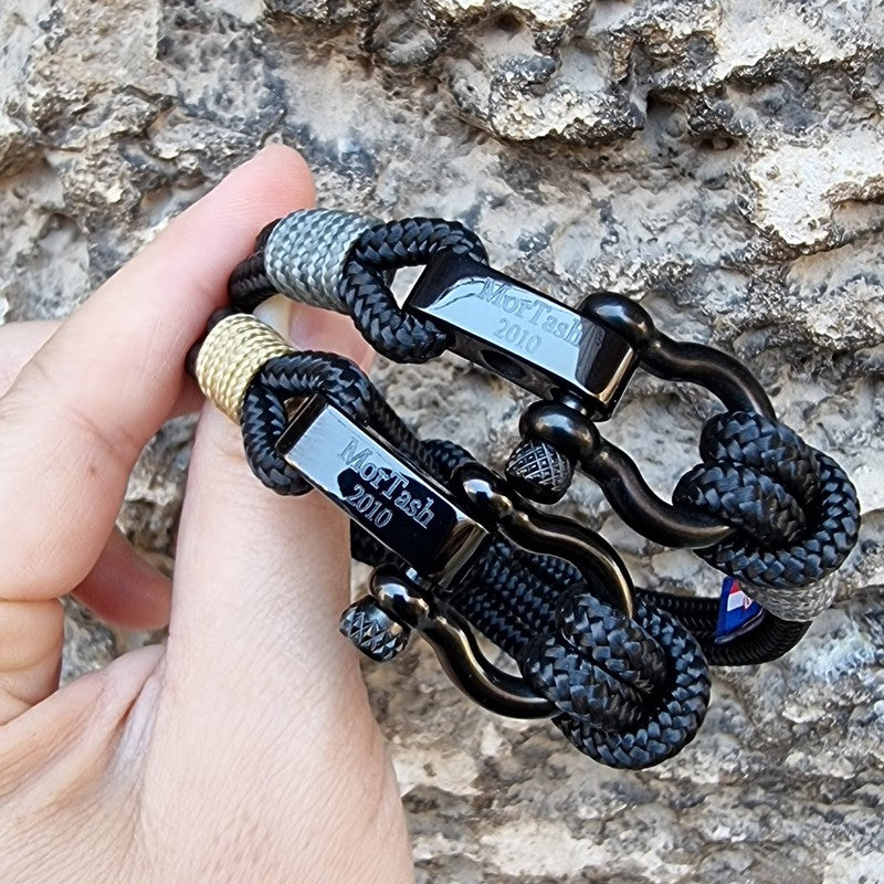 CAPTAIN 4mm Nautical Clasp Bracelet - Gold