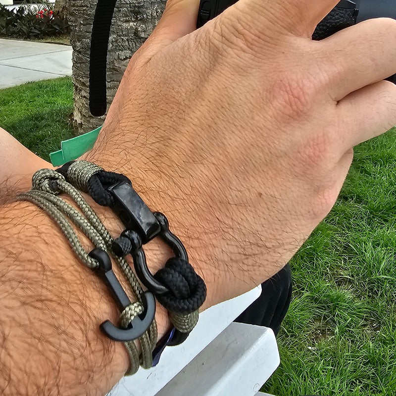 CAPTAIN 4mm Nautical Clasp Bracelet - Khaki
