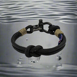 CAPTAIN 4mm Nautical Clasp Bracelet - Khaki