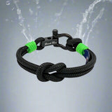 CAPTAIN 4mm Nautical Clasp Bracelet - Neon Green