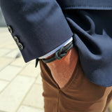 CAPTAIN 4mm Nautical Clasp Bracelet - Neon Pink