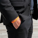 CAPTAIN 4mm Nautical Clasp Bracelet - Orange Mix