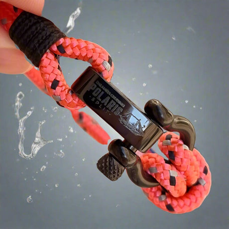 CAPTAIN 4mm Nautical Clasp Bracelet - Pink Mix