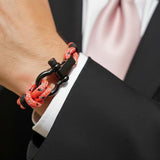 CAPTAIN 4mm Nautical Clasp Bracelet - Pink Mix