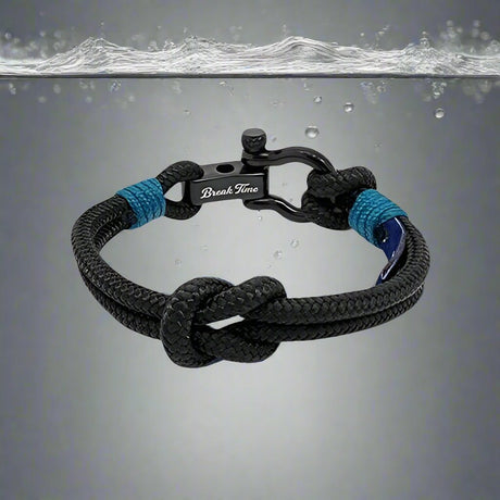 CAPTAIN 4mm Nautical Clasp Bracelet - Teal