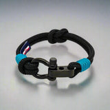 CAPTAIN 4mm Nautical Clasp Bracelet - Turquoise