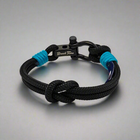 CAPTAIN 4mm Nautical Clasp Bracelet - Turquoise