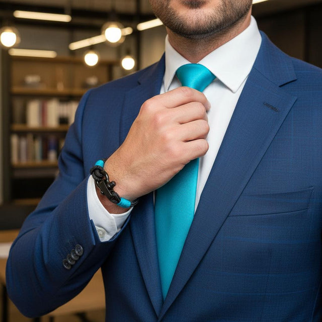 CAPTAIN 4mm Nautical Clasp Bracelet - Turquoise