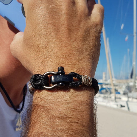 CAPTAIN Black Shackle Bracelet - Camo