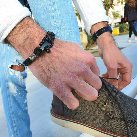 CAPTAIN Black Shackle Bracelet - Camo