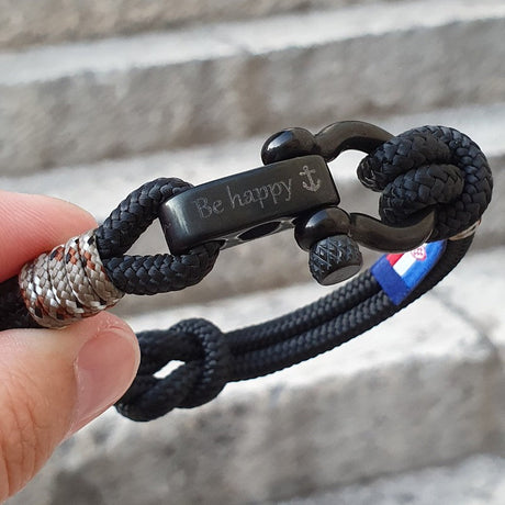 CAPTAIN Black Shackle Bracelet - Camo