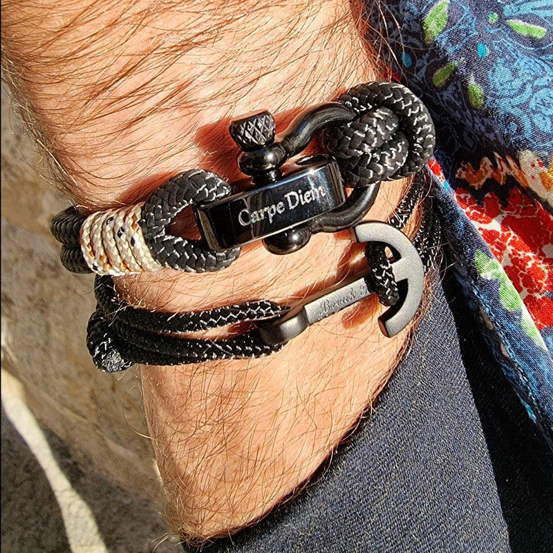 CAPTAIN Black Shackle Bracelet - Camo