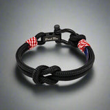 CAPTAIN Black Shackle Bracelet - Croatia