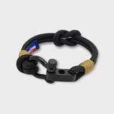 CAPTAIN Black Shackle Bracelet - Gold
