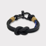 CAPTAIN Black Shackle Bracelet - Gold