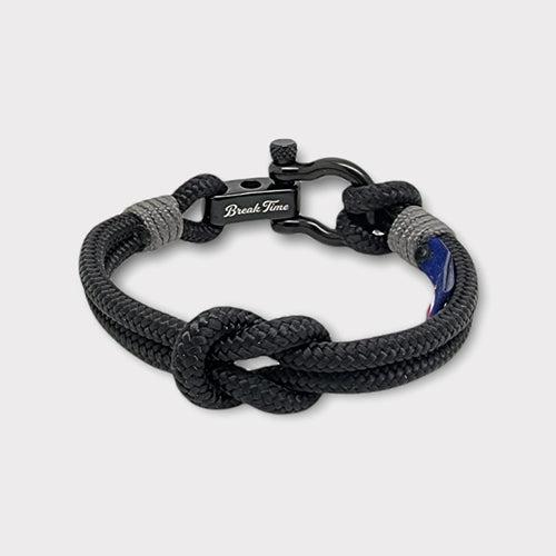 CAPTAIN Black Shackle Bracelet - Grey
