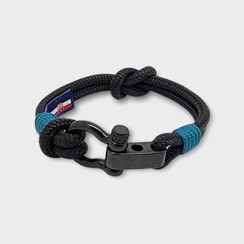 CAPTAIN Black Shackle Bracelet - Ink Blue