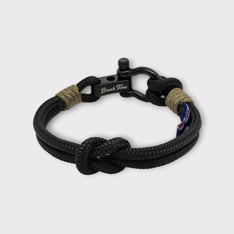 CAPTAIN Black Shackle Bracelet - Khaki