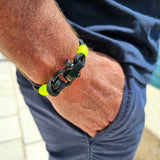 CAPTAIN Black Shackle Bracelet - Neon Yellow