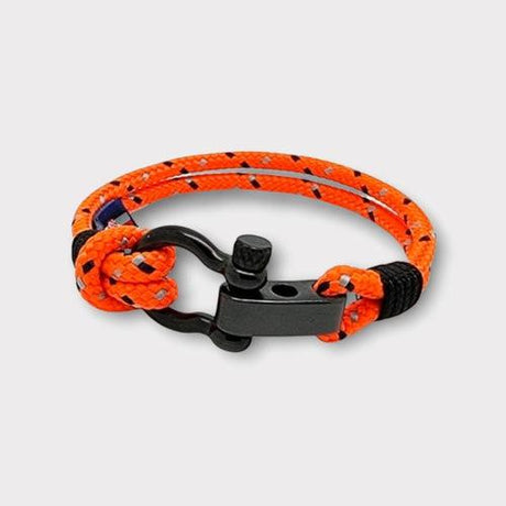 CAPTAIN Black Shackle Bracelet - Orange Mix