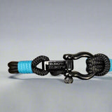 CAPTAIN Black Shackle Bracelet - Turquoise