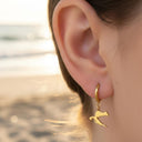 CHARMED MINI huggie earrings Croatia map