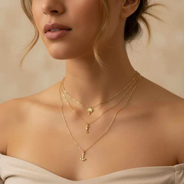 CHARMED MINI pendant layered necklace