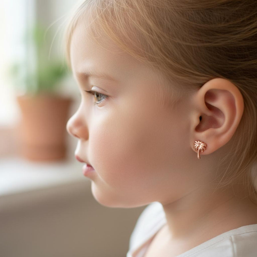 CHARMED MINI palm tree stud earrings