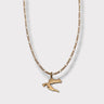 CHARMED steel necklace with Croatia map pendant