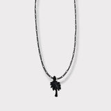 CHARMED steel necklace with palm tree pendant