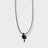 CHARMED steel necklace with palm tree pendant